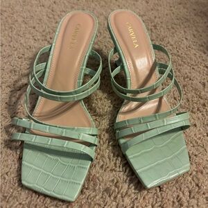 Sage Green Mule Sandals